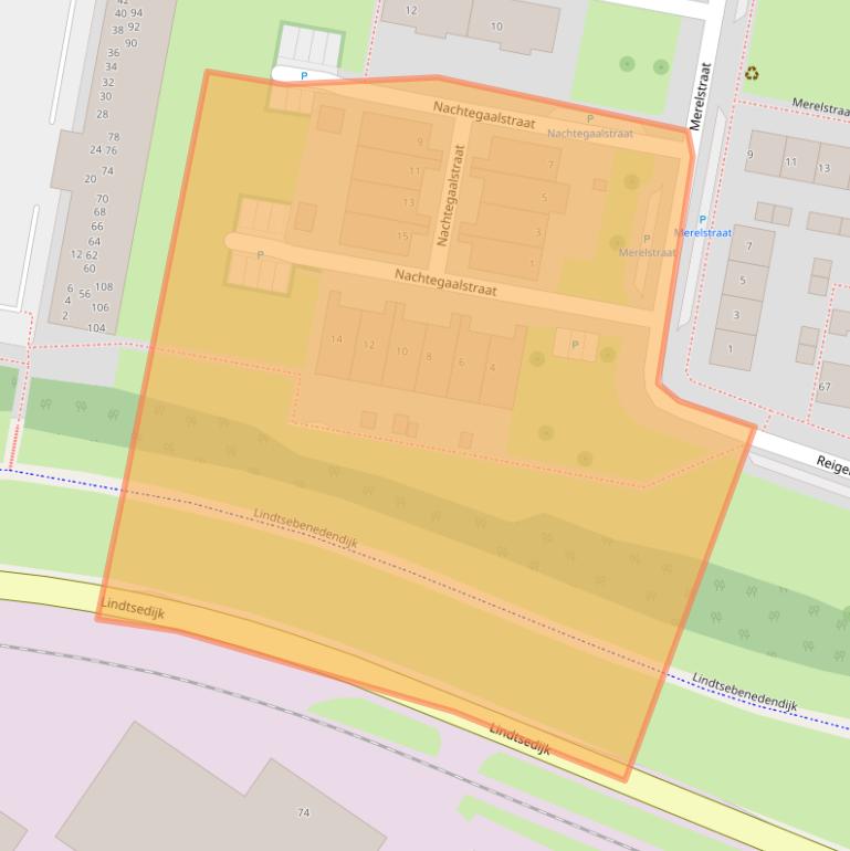 Kaart van postcodegebied 3334SX.
