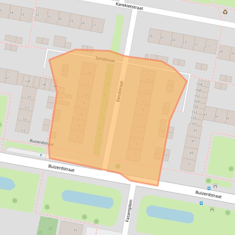 Kaart van postcodegebied 3334TB.