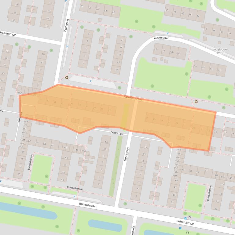 Kaart van postcodegebied 3334TE.