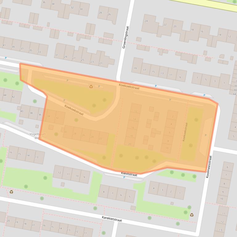 Kaart van postcodegebied 3334TK.