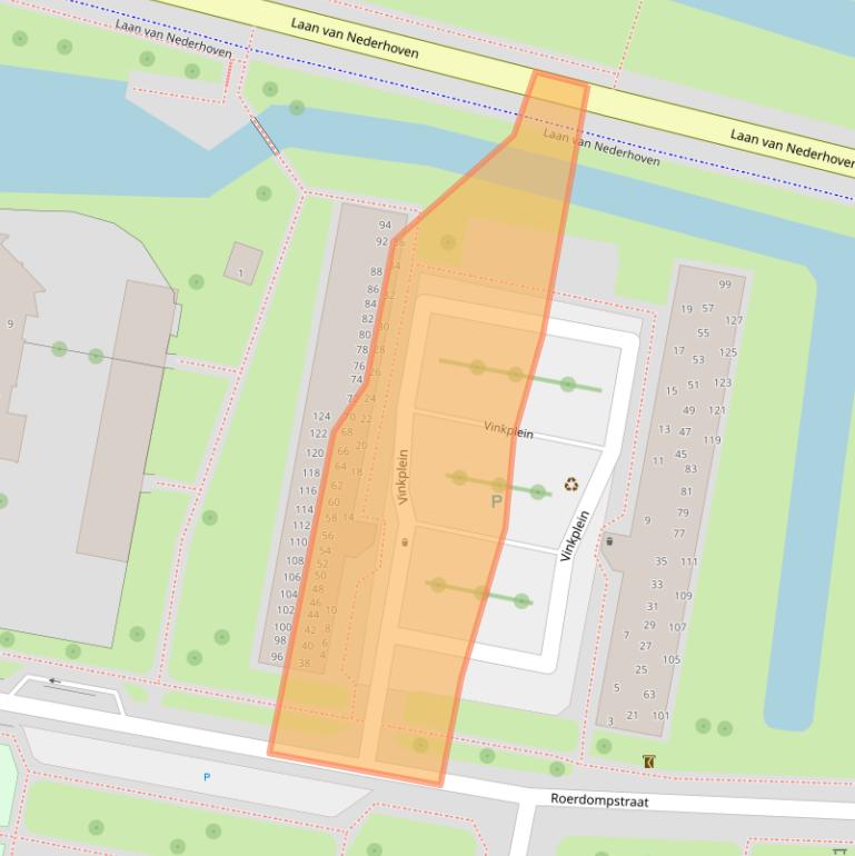 Kaart van postcodegebied 3334VH.