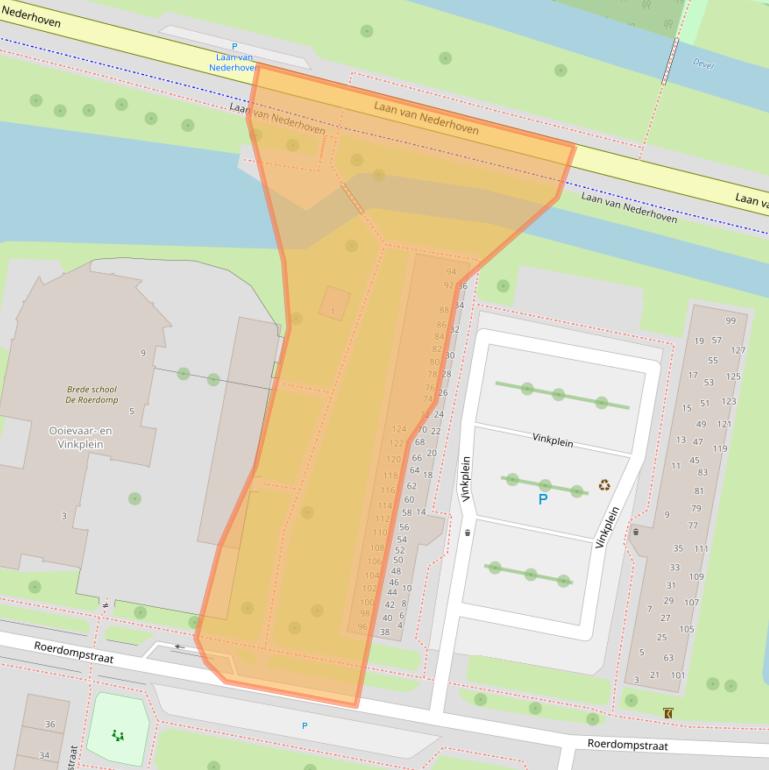 Kaart van postcodegebied 3334VJ.