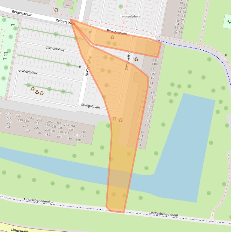 Kaart van postcodegebied 3334XK.