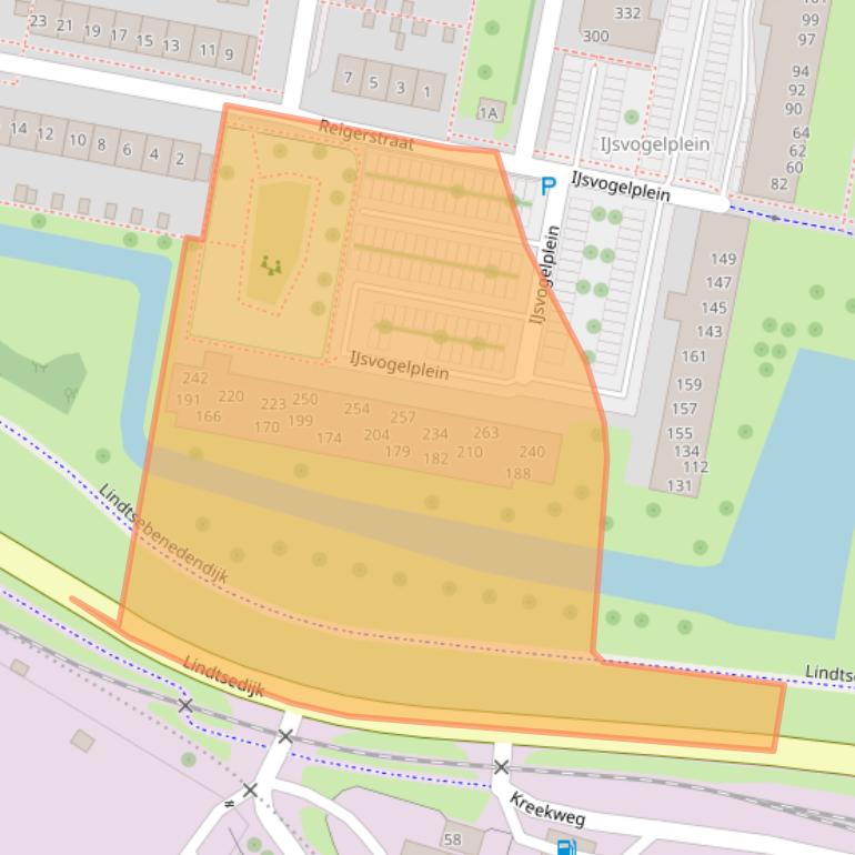Kaart van postcodegebied 3334XM.