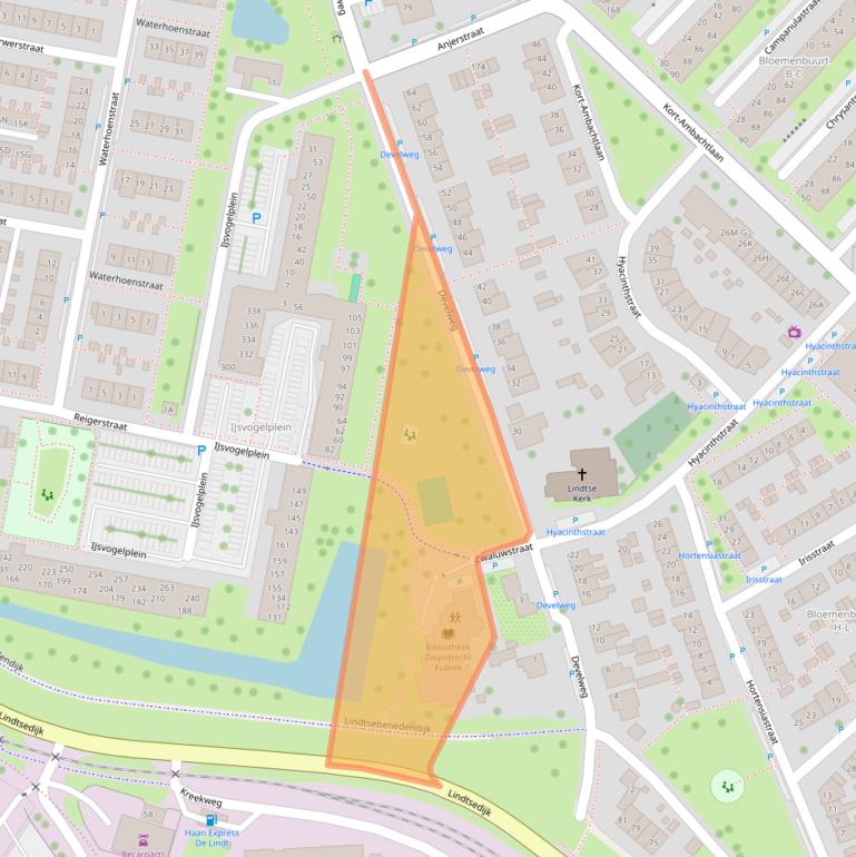 Kaart van postcodegebied 3334XN.