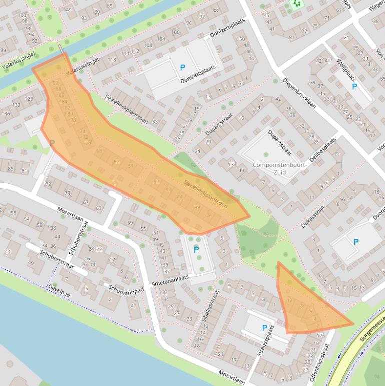 Kaart van postcodegebied 3335AN.