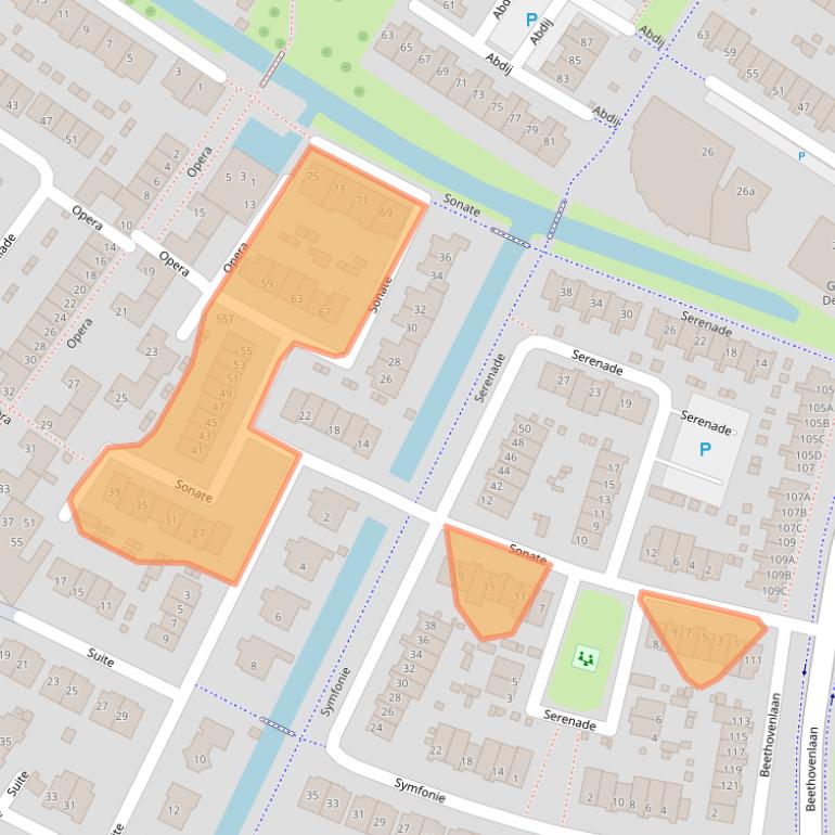 Kaart van postcodegebied 3335BK.