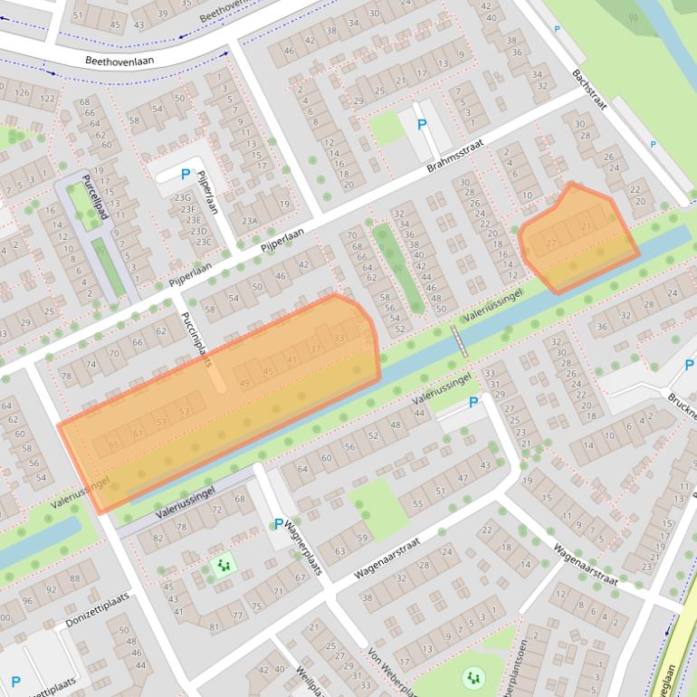 Kaart van postcodegebied 3335CA.