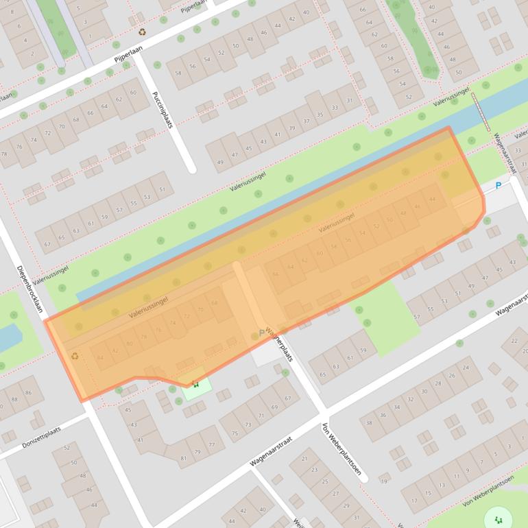 Kaart van postcodegebied 3335CE.
