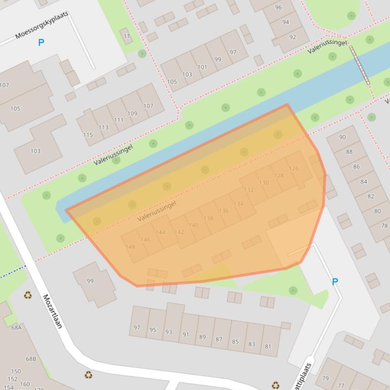 Kaart van postcodegebied 3335CH.