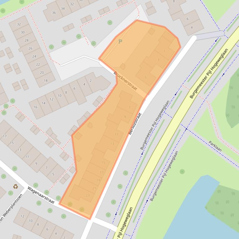 Kaart van postcodegebied 3335CL.