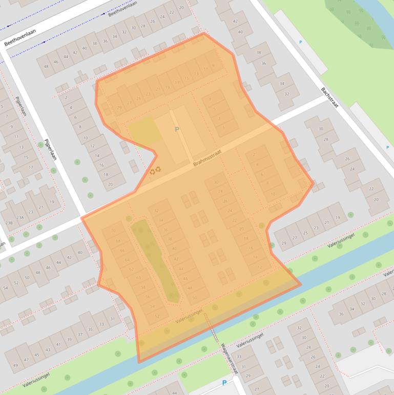 Kaart van postcodegebied 3335CM.