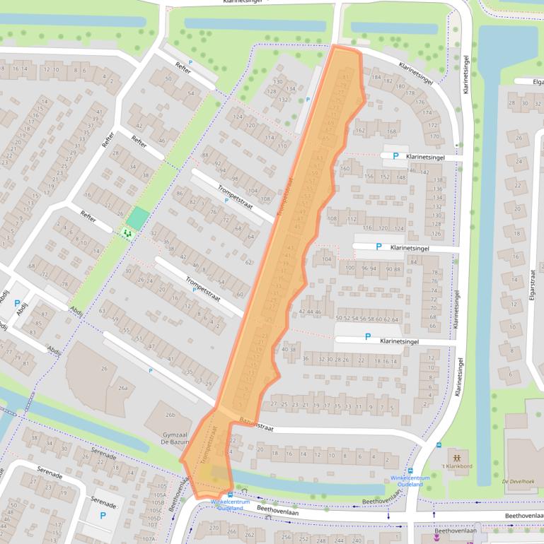 Kaart van postcodegebied 3335DG.