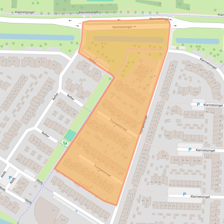 Kaart van postcodegebied 3335DH.