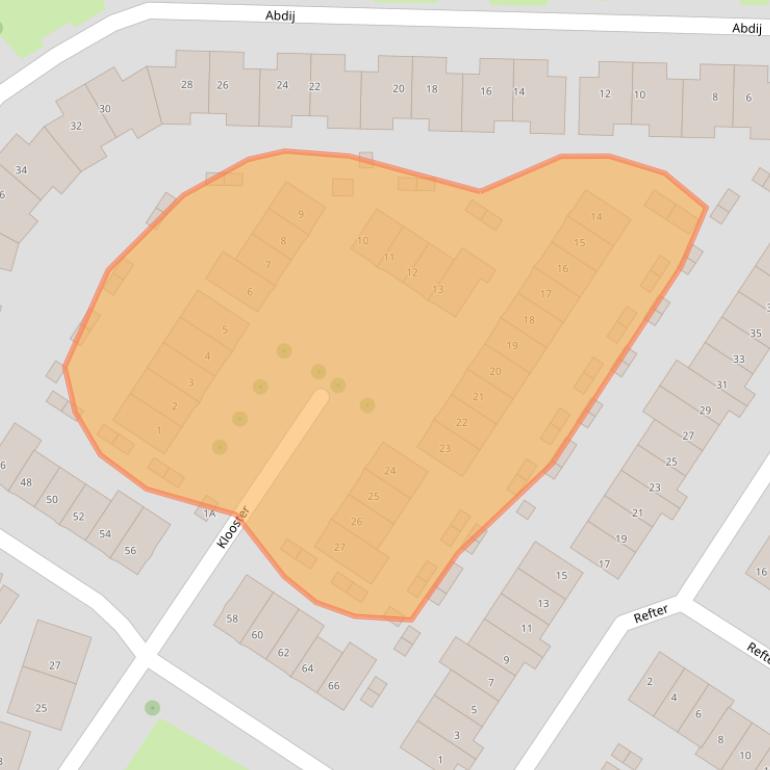 Kaart van postcodegebied 3335DK.