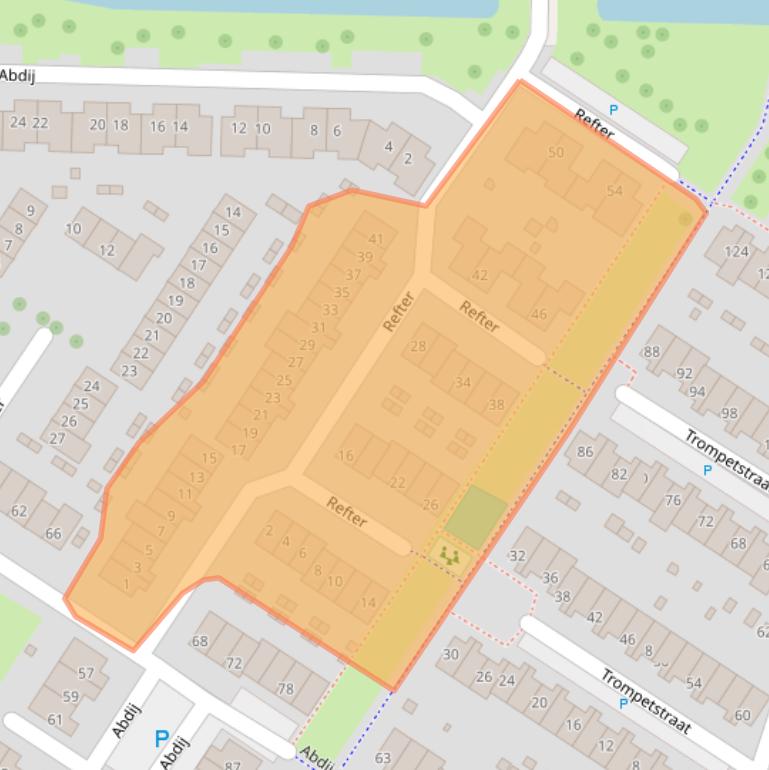 Kaart van postcodegebied 3335DL.