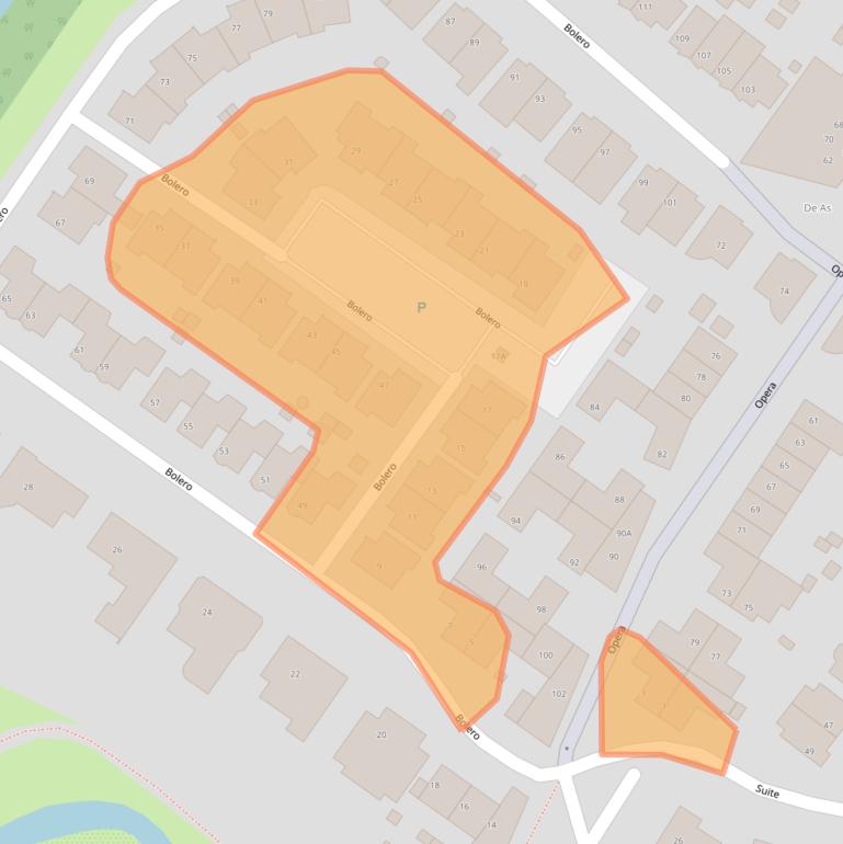 Kaart van postcodegebied 3335EC.