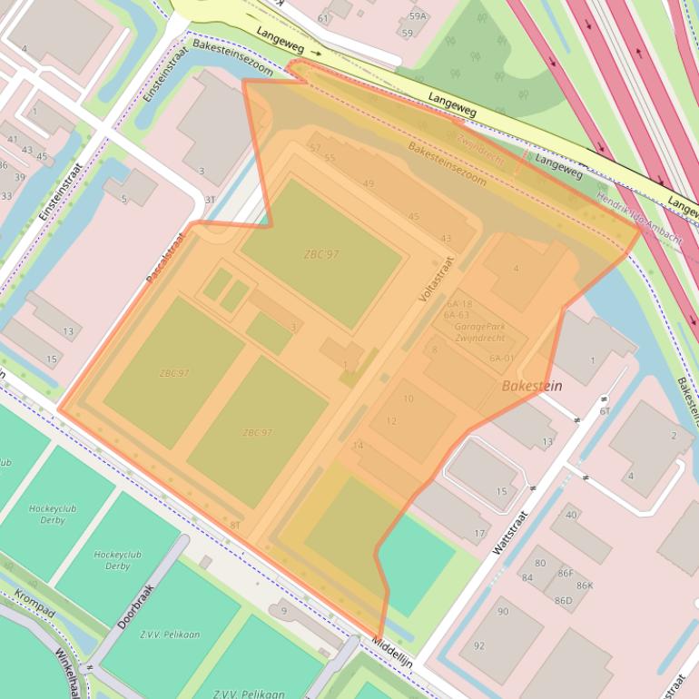 Kaart van postcodegebied 3335KK.