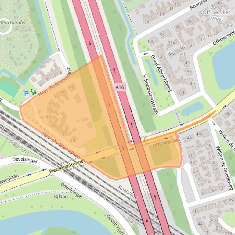 Kaart van postcodegebied 3335LB.