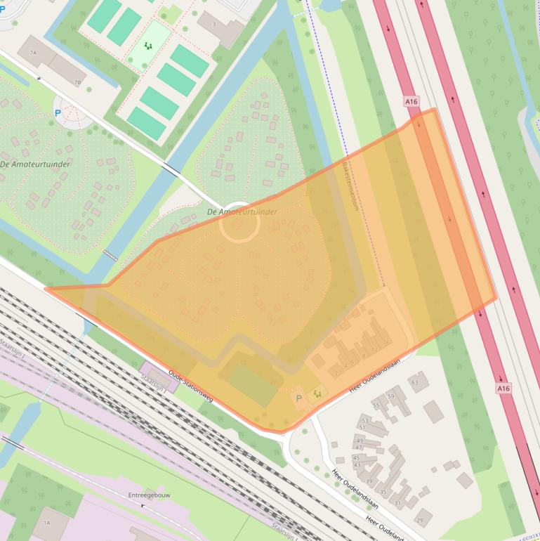Kaart van postcodegebied 3335LC.