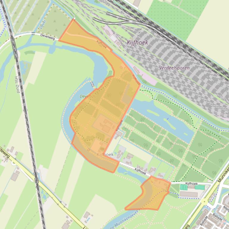 Kaart van postcodegebied 3335LE.