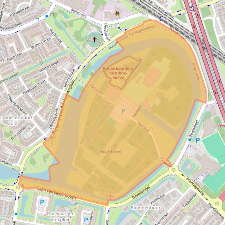 Kaart van postcodegebied 3335LM.