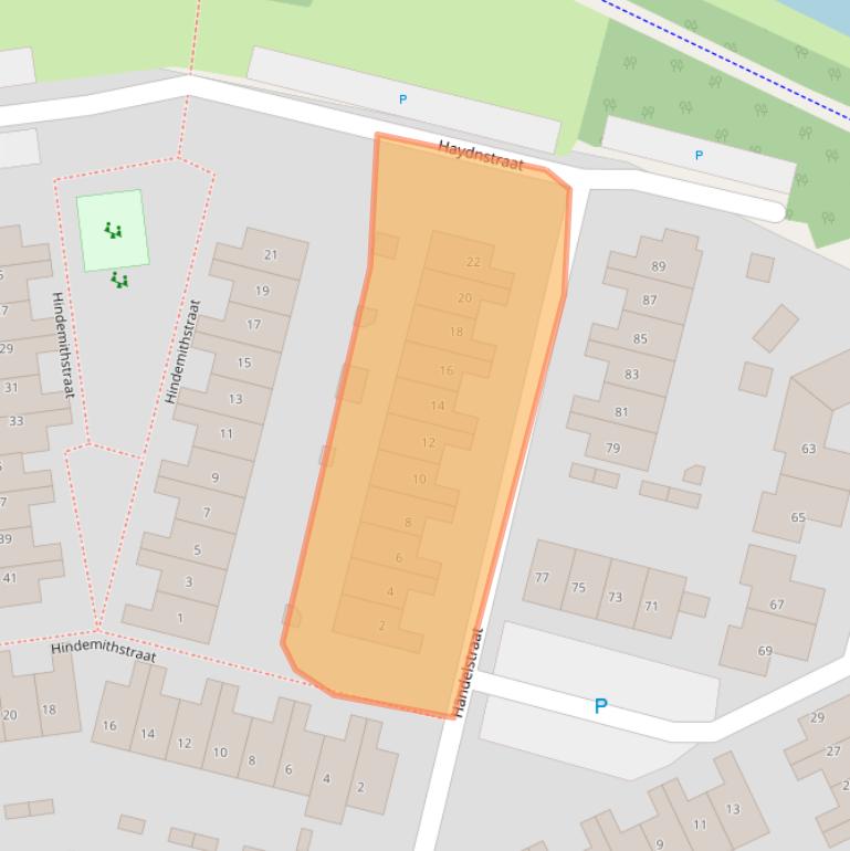 Kaart van postcodegebied 3335WC.