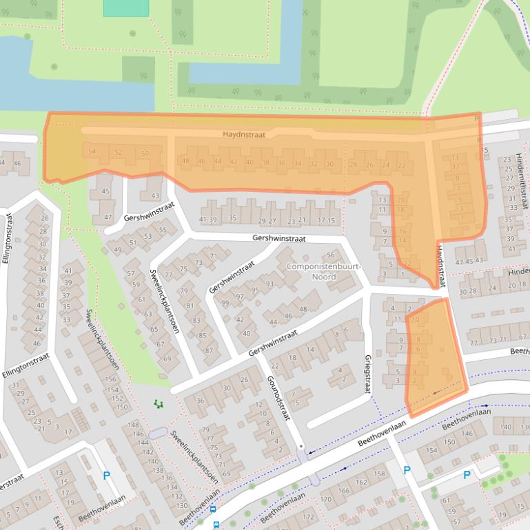 Kaart van postcodegebied 3335WE.