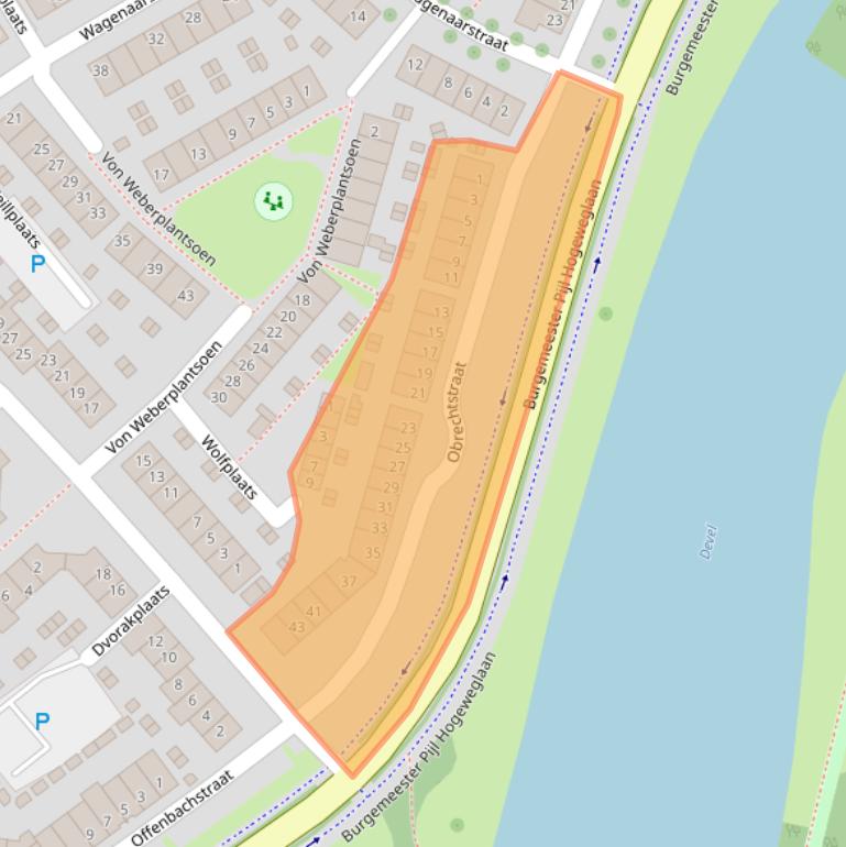 Kaart van postcodegebied 3335XA.