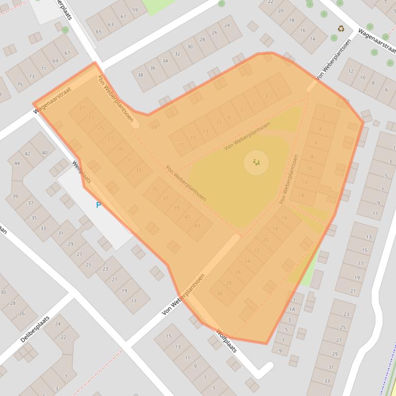 Kaart van postcodegebied 3335XL.