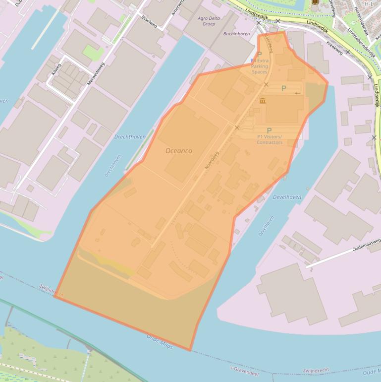 Kaart van postcodegebied 3336LH.