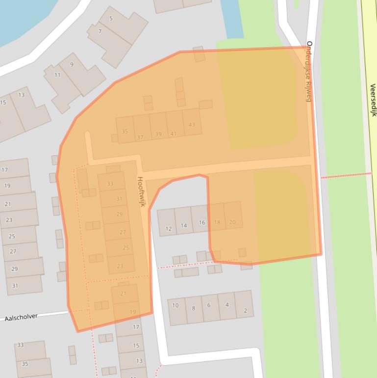 Kaart van postcodegebied 3341BH.