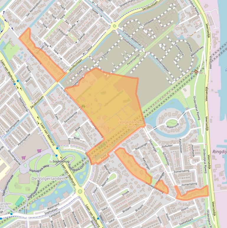 Kaart van postcodegebied 3341BT.