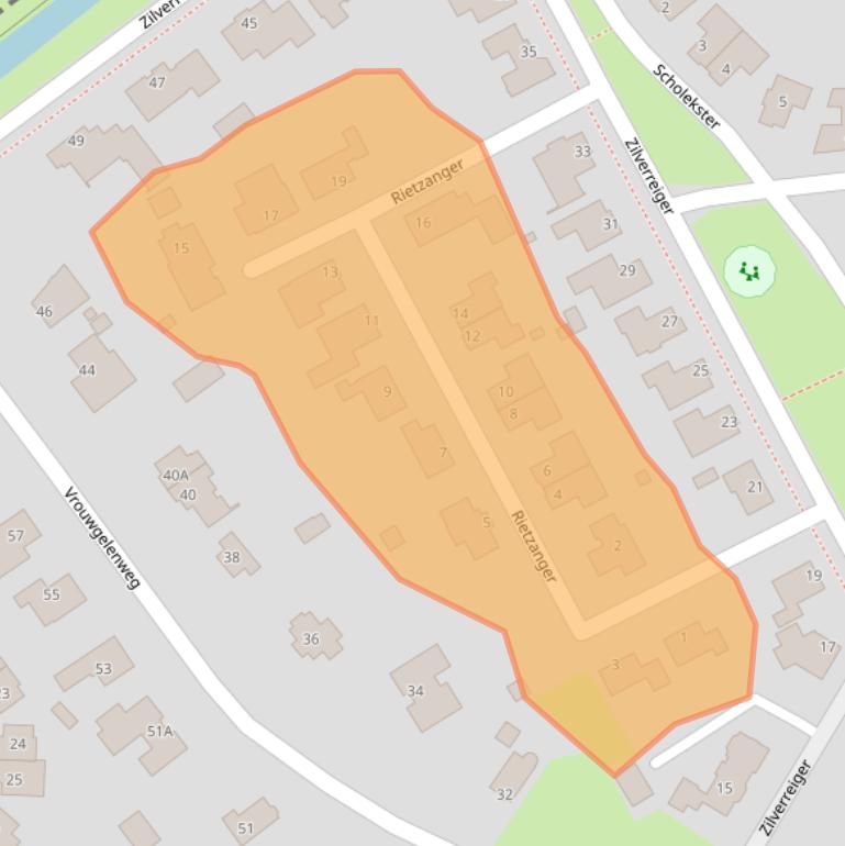 Kaart van postcodegebied 3341BX.