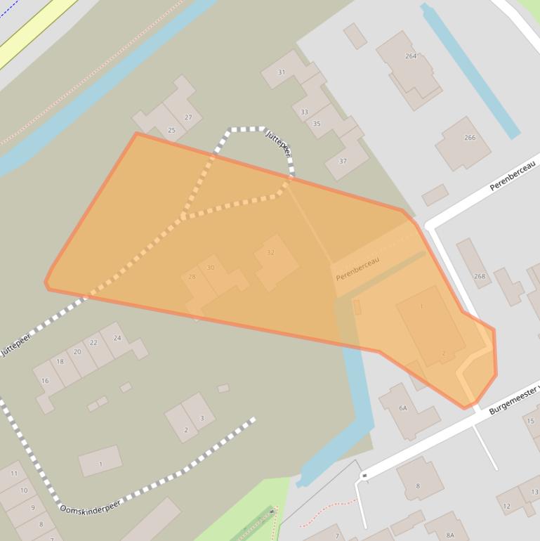 Kaart van postcodegebied 3341BZ.