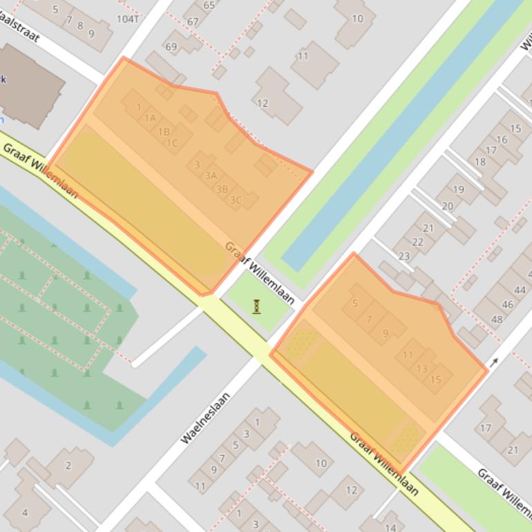 Kaart van postcodegebied 3341CB.