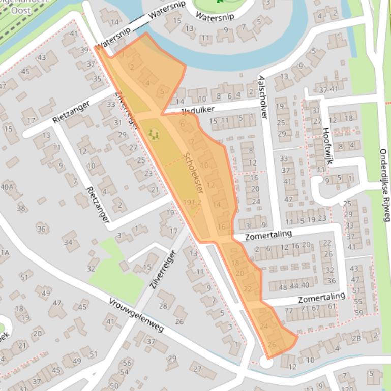 Kaart van postcodegebied 3341DA.