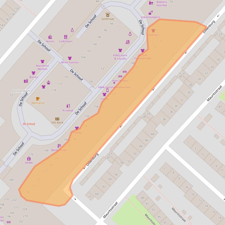 Kaart van postcodegebied 3341EC.