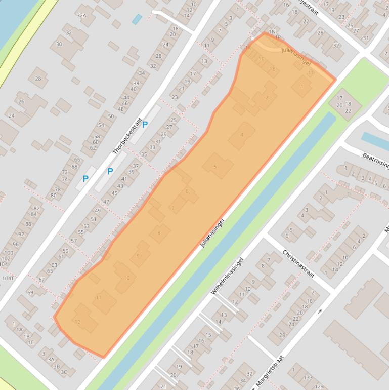 Kaart van postcodegebied 3341EE.