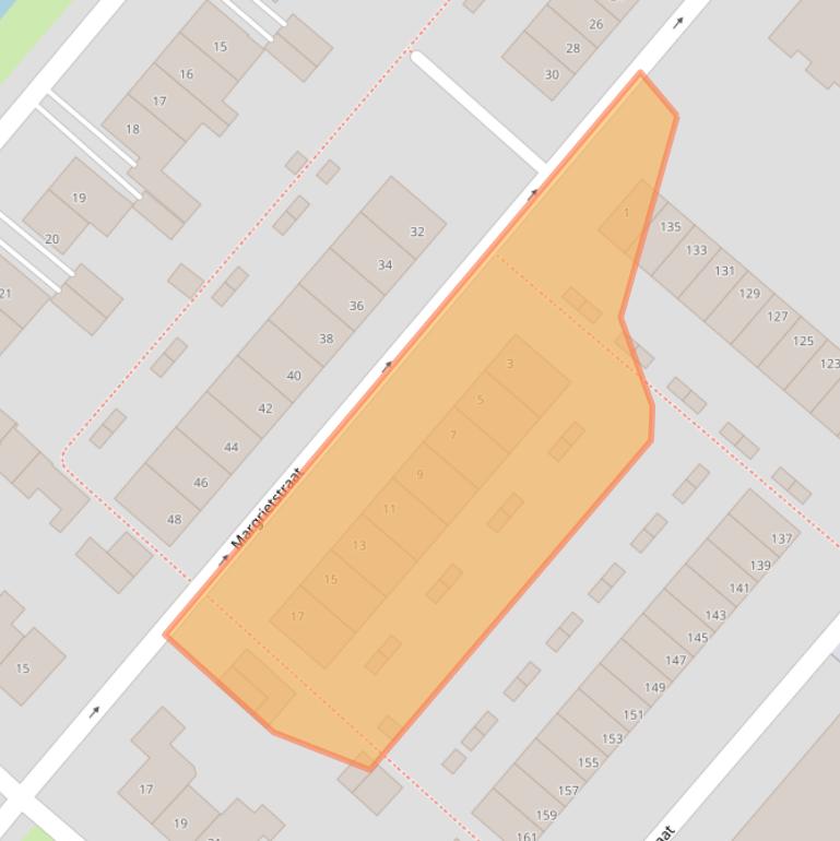 Kaart van postcodegebied 3341EG.