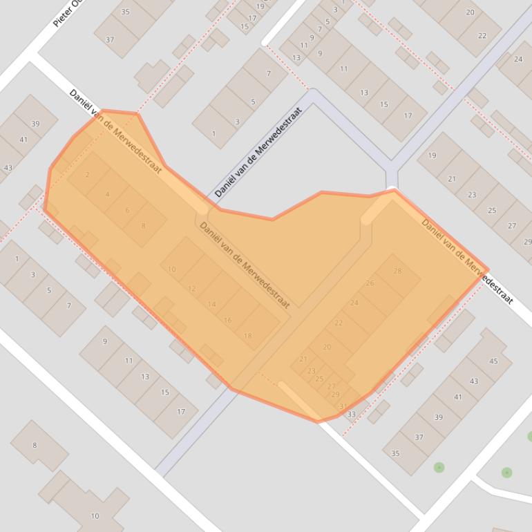 Kaart van postcodegebied 3341GC.