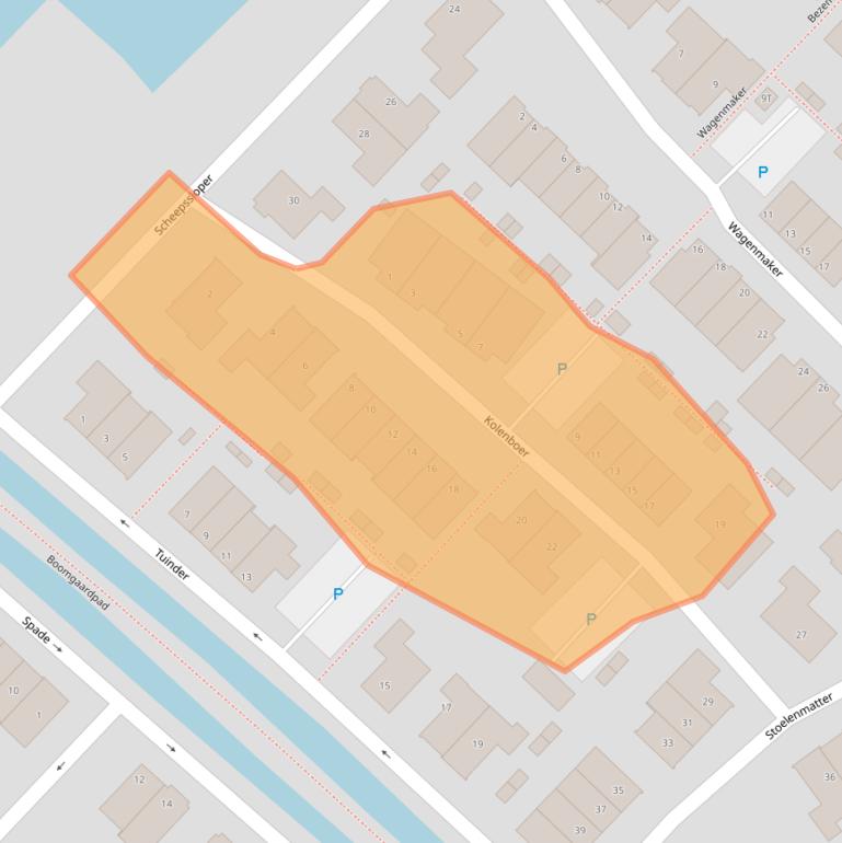 Kaart van postcodegebied 3341HC.