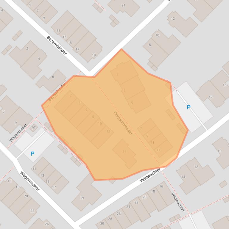 Kaart van postcodegebied 3341HG.