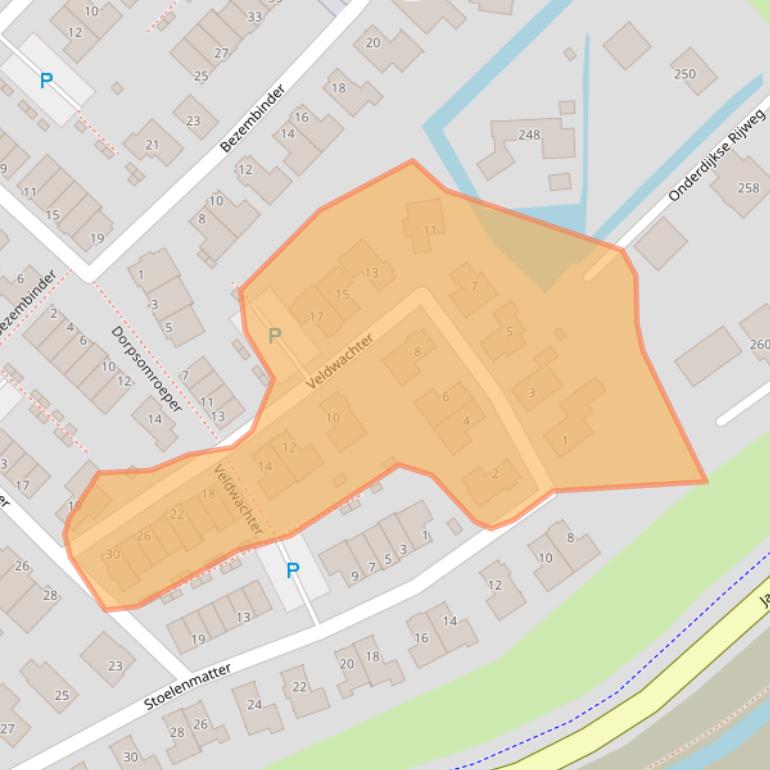 Kaart van postcodegebied 3341HH.