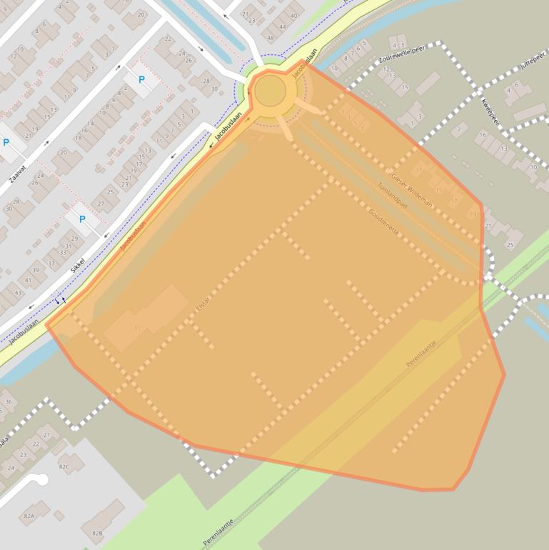 Kaart van postcodegebied 3341JH.