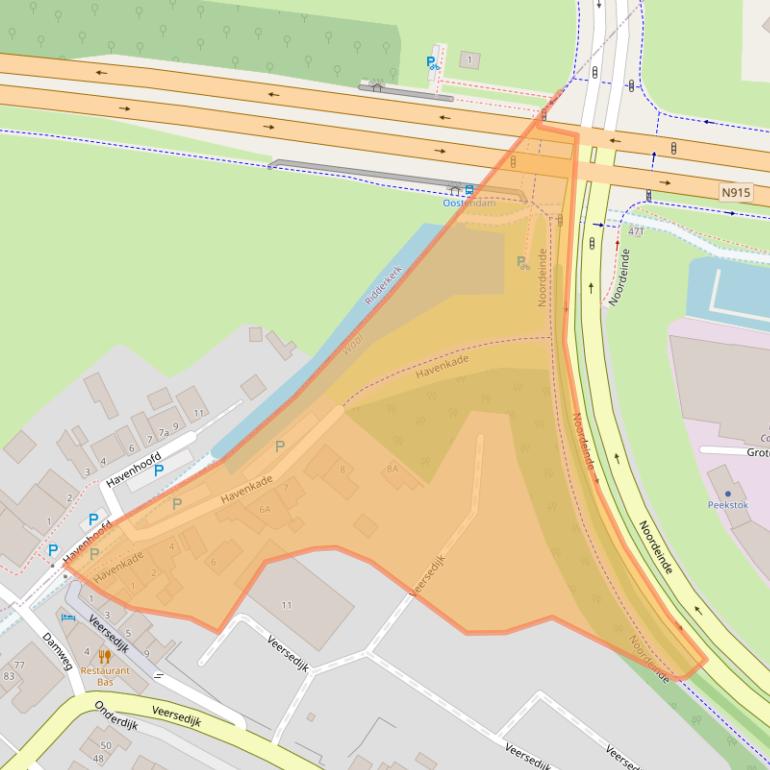 Kaart van postcodegebied 3341LB.