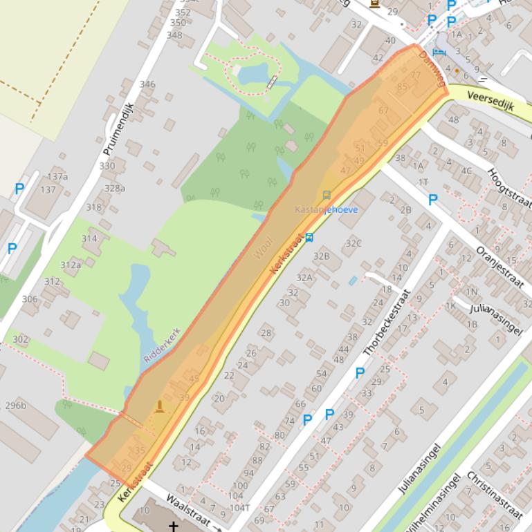 Kaart van postcodegebied 3341LD.