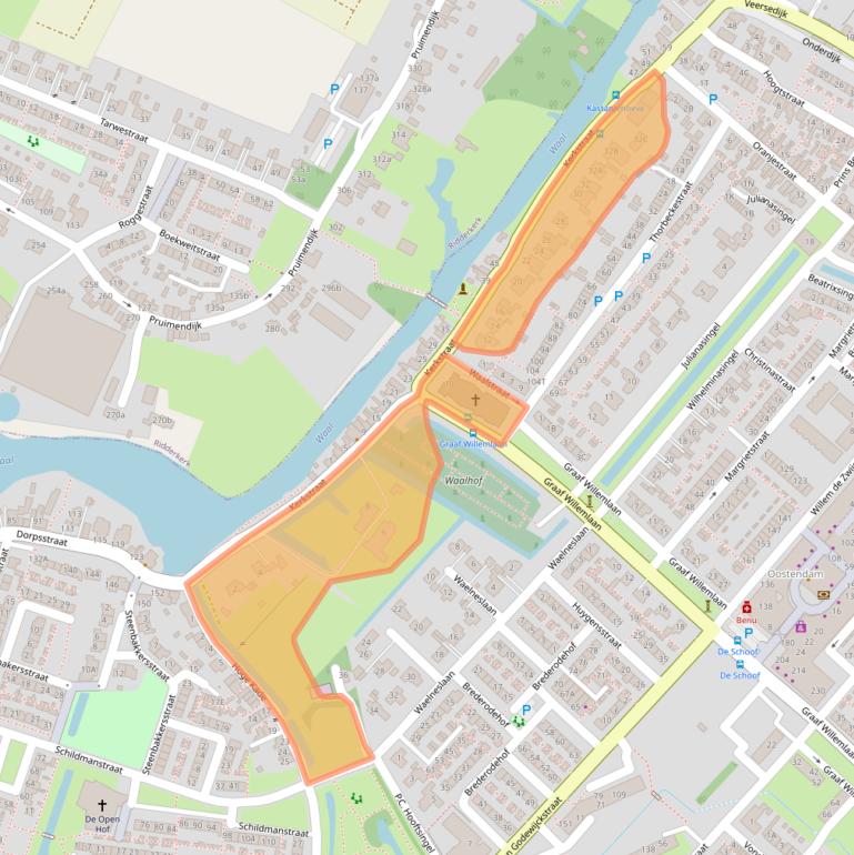 Kaart van postcodegebied 3341LE.