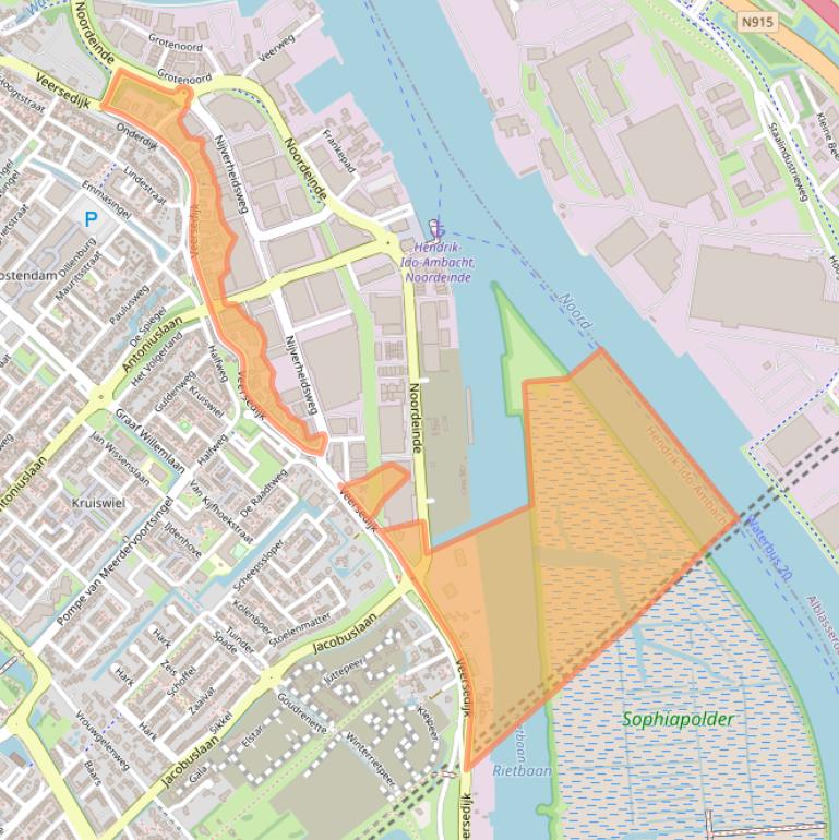 Kaart van postcodegebied 3341LL.