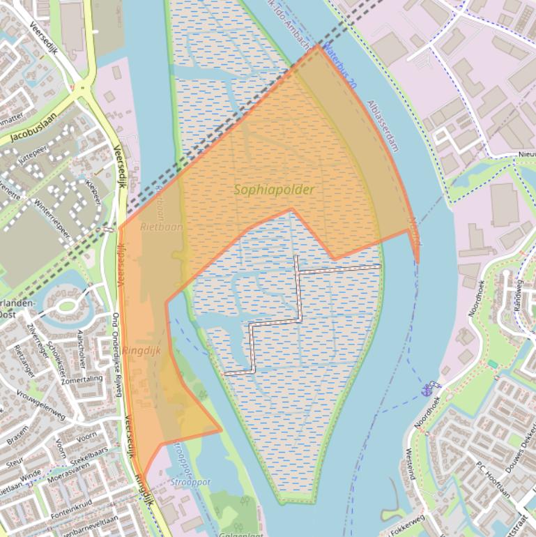Kaart van postcodegebied 3341LM.
